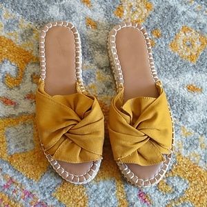 Universal Thread Mustard Slide Sandals